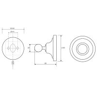 Крючок Bemeta Retro bronze Бронза арт-144106137 — фото 2, Крючки для полотенец