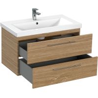 Тумба под раковину Cersanit Lara 80 подвесная Орех арт-64138 — фото 5, Тумбы под раковину