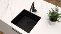 Кухонная мойка Paulmark Lassan 49 Uni Черная матовая арт-LA49-MBN — фото 3, Кухонные мойки