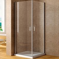 Душевой уголок Aquanet Cinetic AE12-N-90H190U-CT-2 шт 90х90 профиль Хром стекло прозрачное арт-254236 — фото 1, Квадратные душевые уголки