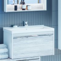 Товар: Тумба под раковину Aquaton Капри 80 подвесная Бетон пайн Белая арт-1A230201KPDA0 - фото 4 Тумба под раковину Aquaton Капри 80 подвесная Бетон пайн Белая арт-1A230201KPDA0 — фото 4, Тумбы под раковину