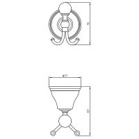 Товар: Двойной крючок Migliore Provance Золото арт-17698 - фото 3 Двойной крючок Migliore Provance Золото арт-17698 — фото 3, Крючки для полотенец