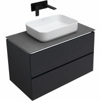 Тумба под раковину Allen Brau Infinity 85 подвесная Антрацит матовый арт-1.21001.AM — фото 2, Тумбы под раковину