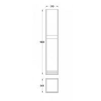 Шкаф пенал Veedi Vision 35 подвесной Дуб орех Белый арт-VSN000P-R — фото 5, Пеналы для ванной комнаты