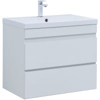 Тумба под раковину Aquanet Нота New 75 подвесная Белый глянец арт-335418 — фото 1, Тумбы под раковину