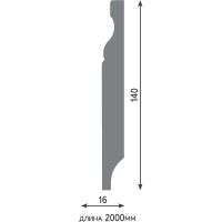 Плинтус Evrowood 2000x140x16 мм арт-PN 160 — фото 6, Плинтуса напольные