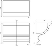 Карниз гибкий Европласт 1.50.209 2000x150x118 мм арт-1.50.209 (гибкий) — фото 3, Карнизы