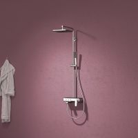 Душевая система Teska Niagara с термостатом Хром Черное стекло арт-NG3501S — фото 3, Душевые стойки