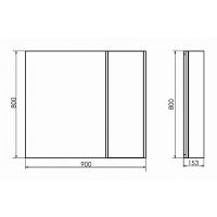 Зеркальный шкаф Comforty Бремен 90 Дуб белый арт-00004142374 — фото 11, Зеркальные шкафы в ванную