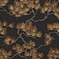 Обои Alessandro Allori Four Seasons Винил на флизелине (1,06*10) Черный/Золото, Деревья арт-1602-8 — фото 1, Обои для стен