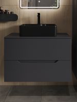 Тумба с раковиной Orange Line 80 подвесная Графит матовый арт-Li-80TugMDF+B01-475MB — фото 3, Тумбы с раковиной