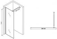 Душевая перегородка Abber Immer Offen 120 профиль Черный стекло прозрачное арт-AG61120B8 — фото 4, Душевые перегородки