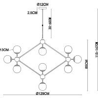 Люстра Artelamp Bolla Прозрачная Хром арт-A1664SP-15CC — фото 4, Люстры