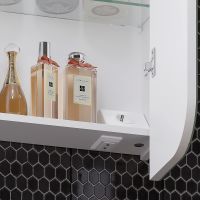 Товар: Зеркальный шкаф Opadiris Элеганс 70 с подсветкой Белый матовый арт-00-00006755 - фото 3 Зеркальный шкаф Opadiris Элеганс 70 с подсветкой Белый матовый арт-00-00006755 — фото 3, Зеркальные шкафы в ванную