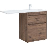 Тумба с раковиной Aquanet Токио 130 R Дуб веллингтон арт-335590 — фото 1, Тумбы с раковиной