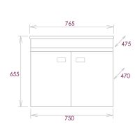 Тумба под раковину Onika Марбл 75.02 подвесная Мрамор Камень бетонный арт-107517 — фото 7, Тумбы под раковину