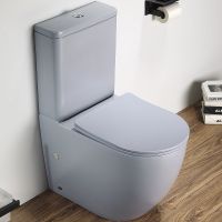 Унитаз компакт CeramaLux Голубой матовый с бачком и сиденьем Микролифт арт-2166XMHL — фото 1, Напольные унитазы