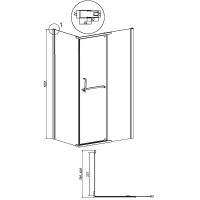 Товар: Душевая стенка Grossman Pragma 80 профиль Графит сатин стекло прозрачное арт-200.K33.03.80.42.00 - фото 5 Душевая стенка Grossman Pragma 80 профиль Графит сатин стекло прозрачное арт-200.K33.03.80.42.00 — фото 5, Боковые стенки