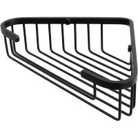 Полка корзина Allen Brau Priority угловая Черная матовая арт-6.31A16-31 — фото 1, Полки для ванной и душа