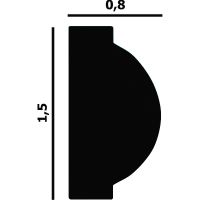 Молдинг Перфект 2000x15x8 мм арт-P52 — фото 2, Молдинги