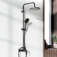 Душевая система Damixa Jupiter Черная матовая арт-977710300 — фото 1, Душевые стойки