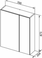 Зеркальный шкаф Aquanet Йорк 70 Белый арт-202088 — фото 5, Зеркальные шкафы в ванную