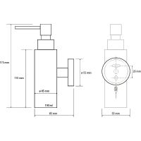 Дозатор для жидкого мыла Bemeta Neo Нержавеющая сталь арт-104109015 — фото 4, Дозаторы