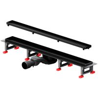 Душевой лоток AM.PM MasterFlow 70 с Черной матовой решеткой / под плитку Tile арт-W01SC-U11-070-04BM — фото 2, Душевые лотки