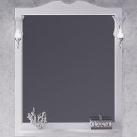 Зеркало Opadiris Валери 85 Белое матовое с выключателем арт-00-00007039 — фото 1, Зеркала в ванную комнату