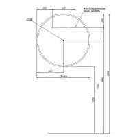 Зеркало Aquanet Арт 100 с подсветкой с сенсорным выключателем и диммером арт-334364 — фото 13, Зеркала в ванную комнату