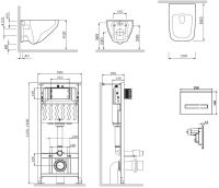 Комплект унитаза с инсталляцией AM.PM Inspire V2.0 FlashClean с сиденьем Микролифт и Черной клавишей смыва арт-IS450A38.50A1700 — фото 9, Комплекты унитаз + инсталляция