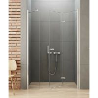 Душевая дверь New Trendy New Soleo Chrome 140 R профиль Хром стекло прозрачное арт-D-0154A/D-0096B — фото 2, Складные душевые двери