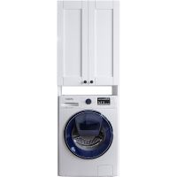 Шкаф пенал Бриклаер Хелена 65 над стиральной машиной Рамочный белый арт-4627125416422 — фото 1, Пеналы для ванной комнаты