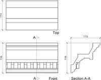Карниз гибкий Европласт 1.50.111 2000x116x113 мм арт-1.50.111 (гибкий) — фото 3, Карнизы