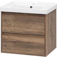 Тумба с раковиной Brevita Dallas 60 подвесная Дуб Галифакс олово арт-УТ000012648 — фото 1, Тумбы с раковиной