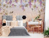 Фреска Ortograf Aurora 34110 Фактура бархат FX Флизелин (4*3) Разноцветный, Листья/Цветы арт-34110 (бархат FX) — фото 3, Фрески