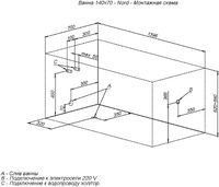 Акриловая ванна Aquanet Nord 140x70 без гидромассажа арт-205305 — фото 8, Акриловые ванны
