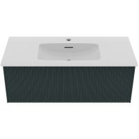 Тумба под раковину La Fenice Terra 100 подвесная Серо-зеленая арт-FNC-01-TER-G-100 — фото 3, Тумбы под раковину