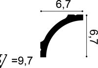 Карниз Orac Decor 2000x67x67 мм арт-CB522N — фото 2, Карнизы