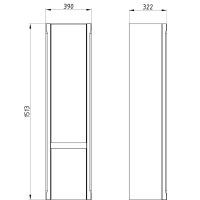 Товар: Шкаф пенал ASB-Woodline Лорена 40 подвесной Серый арт-12211 - фото 5 Шкаф пенал ASB-Woodline Лорена 40 подвесной Серый арт-12211 — фото 5, Пеналы для ванной комнаты