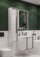 Зеркало Aquaton Ривьера 60 с подсветкой Белый матовый арт-1A238902RVX20 — фото 4, Зеркала в ванную комнату