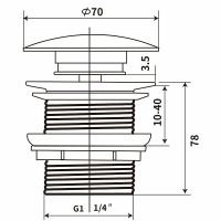 Донный клапан Vincea click-clack Капучино матовый арт-DBS0-216MC — фото 2, Донные клапаны