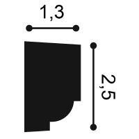 Молдинг Orac Decor 2000x25x13 мм арт-P9050F — фото 2, Молдинги