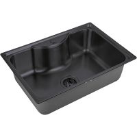 Кухонная мойка ZorG PVD Grafit 65 Графит арт-SZR 6545 GRAFIT — фото 1, Кухонные мойки