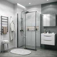 Душевой уголок Grossman Pragma 100х80 профиль Графит сатин стекло прозрачное арт-120.K33.03.1080.42.00 — фото 1, Прямоугольные душевые уголки