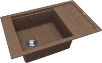 Кухонная мойка Florentina Липси-780Р Коричневая арт-20.275.D0780.105 — фото 3, Кухонные мойки