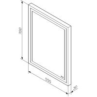 Зеркало AM.PM Gem 55 с подсветкой с механическим выключателем арт-M91AMOX0551WG — фото 10, Зеркала в ванную комнату