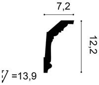 Карниз Orac Decor 2000x122x72 мм арт-C304 — фото 2, Карнизы