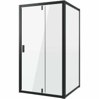 Душевой уголок Niagara Nova 90х80 профиль Черный стекло прозрачное арт-NG-83-9AB-A80B — фото 1, Прямоугольные душевые уголки