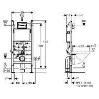Инсталляция Geberit Duofix Delta UP100 для унитаза со смывным бачком арт-111.153.00.1 — фото 2, Инсталляции для унитазов